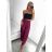 Nohavice saténové háremky letné dlhé dámske (S/M ONE SIZE) TALIANSKA MÓDA IMM239535UN/DUR žlutá S/M/L