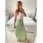 Nohavice saténové háremky letné dlhé dámske (S/M ONE SIZE) TALIANSKA MÓDA IMM239535UN/DUR žlutá S/M/L