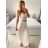 Nohavice saténové háremky letné dlhé dámske (S/M ONE SIZE) TALIANSKA MÓDA IMM239535UN/DUR žlutá S/M/L
