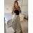 Nohavice saténové háremky letné dlhé dámske (S/M ONE SIZE) TALIANSKA MÓDA IMM239535UN/DUR žlutá S/M/L