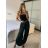 Nohavice saténové háremky letné dlhé dámske (S/M ONE SIZE) TALIANSKA MÓDA IMM239535UN/DUR žlutá S/M/L