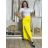 Nohavice saténové háremky letné dlhé dámske (S/M ONE SIZE) TALIANSKA MÓDA IMM239535UN/DUR žlutá S/M/L