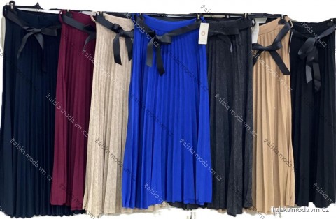 Sukňa dlhá skladaná s opaskom dámska (S/M/L ONE SIZE) TALIANSKA MÓDA IMC25333