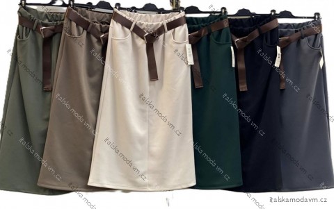 Sukně dlouhá elegantní s páskem dámská (S/M/L ONE SIZE) ITALSKÁ MÓDA IMC25334