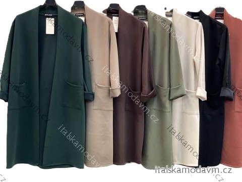Cardigan s kapsami dlouhý rukáv dámský nadrozměr (46/48/50 ONE SIZE) ITALSKÁ MÓDA IMC25337