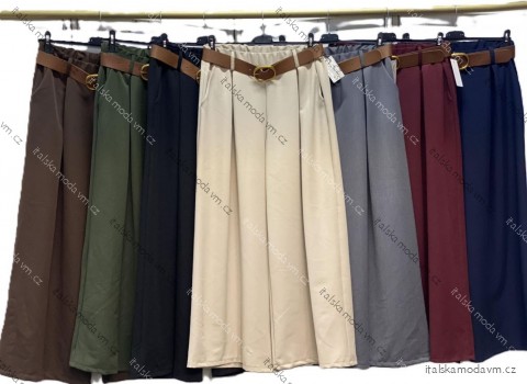 Nohavice dlhé elegantné s opaskom dámske (S/M/L ONE SIZE) TALIANSKA MÓDA IMC25339