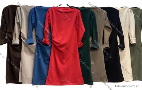 Šaty elegantný dlhý rukáv dámske (S/M/L ONE SIZE) TALIANSKA MÓDA IMC25347