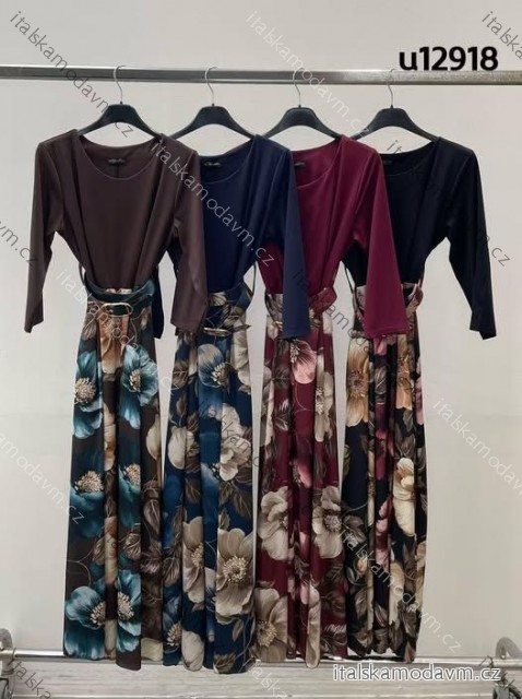 Šaty dlouhý rukáv dámské (XS/S/M ONE SIZE) ITALSKÁ MÓDA IMM25M12918