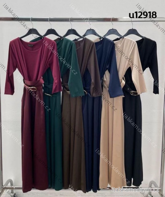 Šaty dlouhý rukáv dámské (XS/S/M ONE SIZE) ITALSKÁ MÓDA IMM25M12918A