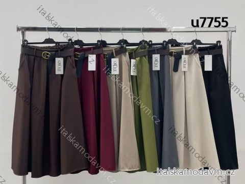 Sukňa stredne dlhá s opaskom dámska (S/M/L ONE SIZE) TALIANSKA MÓDA IMM25M7755A