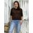 Sveter úpletový 3/4 dlhý rukáv dámske (S/M/L ONE SIZE) TALIANSKA MÓDA IM5252422/DU M / L vínová