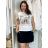 Tričko krátky rukáv dámske LUCY (S/M/L ONE SIZE) TALIANSKA MÓDA IMM25M299H-1/DU S/M/L biela