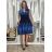 Šaty letní icecool bez rukávu dámské nadrozměr (M/L - XL/XXL ONE SIZE) ITALSKÁ MÓDA IMBM259111/DUR M/L modrá
