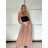 Sukňa dlhá s opaskom dámska (S/M/L ONE SIZE) TALIANSKA MÓDA IMM25M7755/DU -   čierna
 -   S/M/L