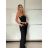 Nohavice dlhé letné s opaskom dámske (S/M/L ONE SIZE) TALIANSKA MÓDA IMM25M12297/DU -   čierna
 -   S/M/L