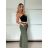 Nohavice dlhé letné s opaskom dámske (S/M/L ONE SIZE) TALIANSKA MÓDA IMM25M12297/DU -   čierna
 -   S/M/L