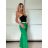 Nohavice dlhé letné s opaskom dámske (S/M/L ONE SIZE) TALIANSKA MÓDA IMM25M12297/DU -   čierna
 -   S/M/L