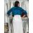 Bolerko saténové dlouhý rukáv dámské CELESTE (S/M/L ONE SIZE) ITALSKá MóDA IM3250003/DUR zelená smaragdová S/M/L