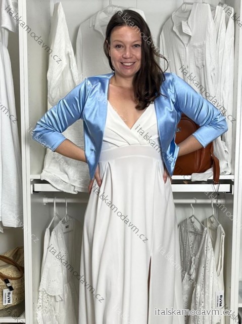 Bolerko saténové dlhý rukáv dámske CELESTE (S/M/L ONE SIZE) TALIANSKA MóDA IM3250003/DUR