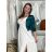 Bolerko saténové dlouhý rukáv dámské CELESTE (S/M/L ONE SIZE) ITALSKá MóDA IM3250003/DUR zelená smaragdová S/M/L