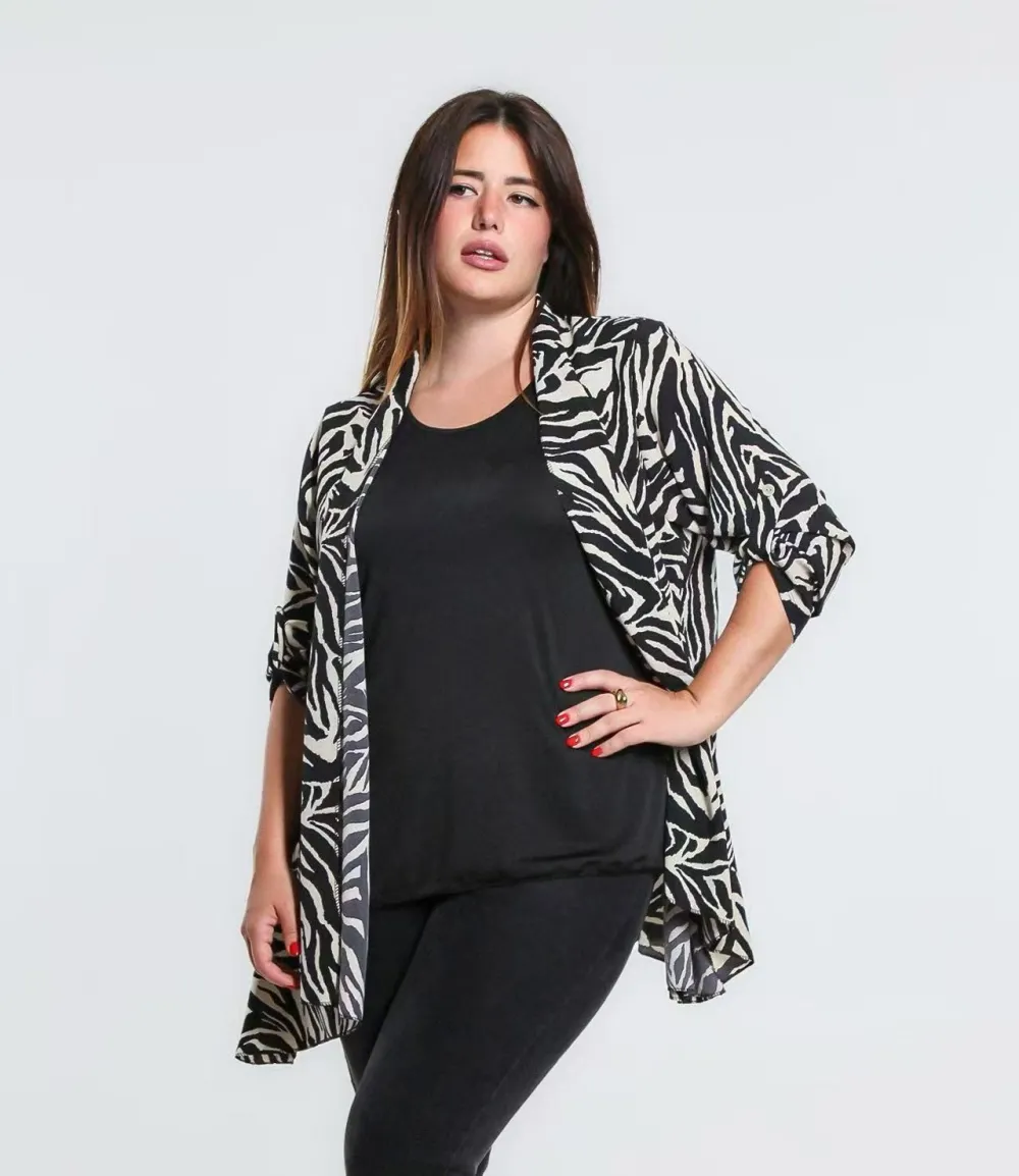 Cardigan slabý 3/4 dlouhý rukáv dámský (S/M/L ONE SIZE) ITALSKÁ MÓDA IMPLI253095