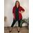 Cardigan dlouhý rukáv dámský nadrozměr FINA (46/48/50 ONE SIZE) ITALSKÁ MÓDA IMSM251124/DU 46/48/50 Černá
