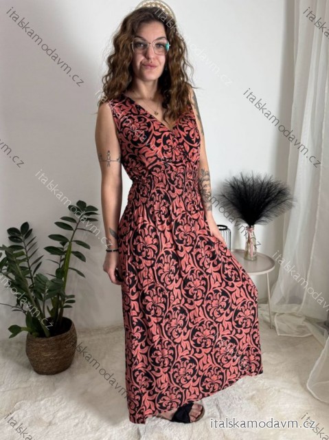 Šaty dlouhé letní bez rukávu dámské Mariposa (M/L, XL/2XL) IMWDF25F1056/DUR čierna XL/2XL