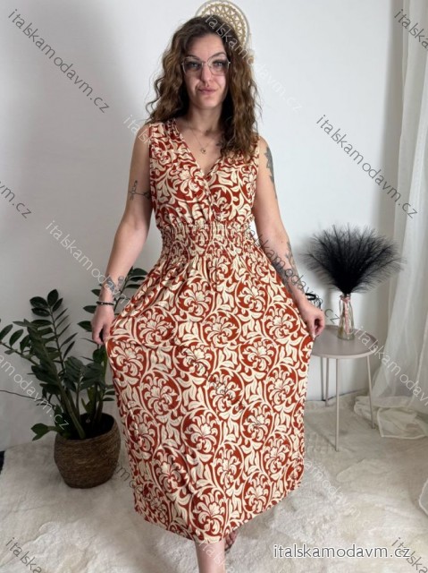 Šaty dlhé letné bez rukávu dámske Mariposa (M/L, XL/2XL) IMWDF25F1056/DUR béžová XL/2XL