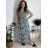 Šaty letní krátký rukáv dámské FLORA (S/M/L ONE SIZE) ITALSKÁ MÓDA IMSM25019-1/DUR růžová S/M/L