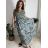 Šaty letní krátký rukáv dámské FLORA (S/M/L ONE SIZE) ITALSKÁ MÓDA IMSM25019-1/DUR růžová S/M/L