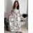 Šaty letní krátký rukáv dámské FLORA (S/M/L ONE SIZE) ITALSKÁ MÓDA IMSM25019-1/DUR růžová S/M/L