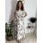 Šaty letní krátký rukáv dámské FLORA (S/M/L ONE SIZE) ITALSKÁ MÓDA IMSM25019-1/DUR růžová S/M/L