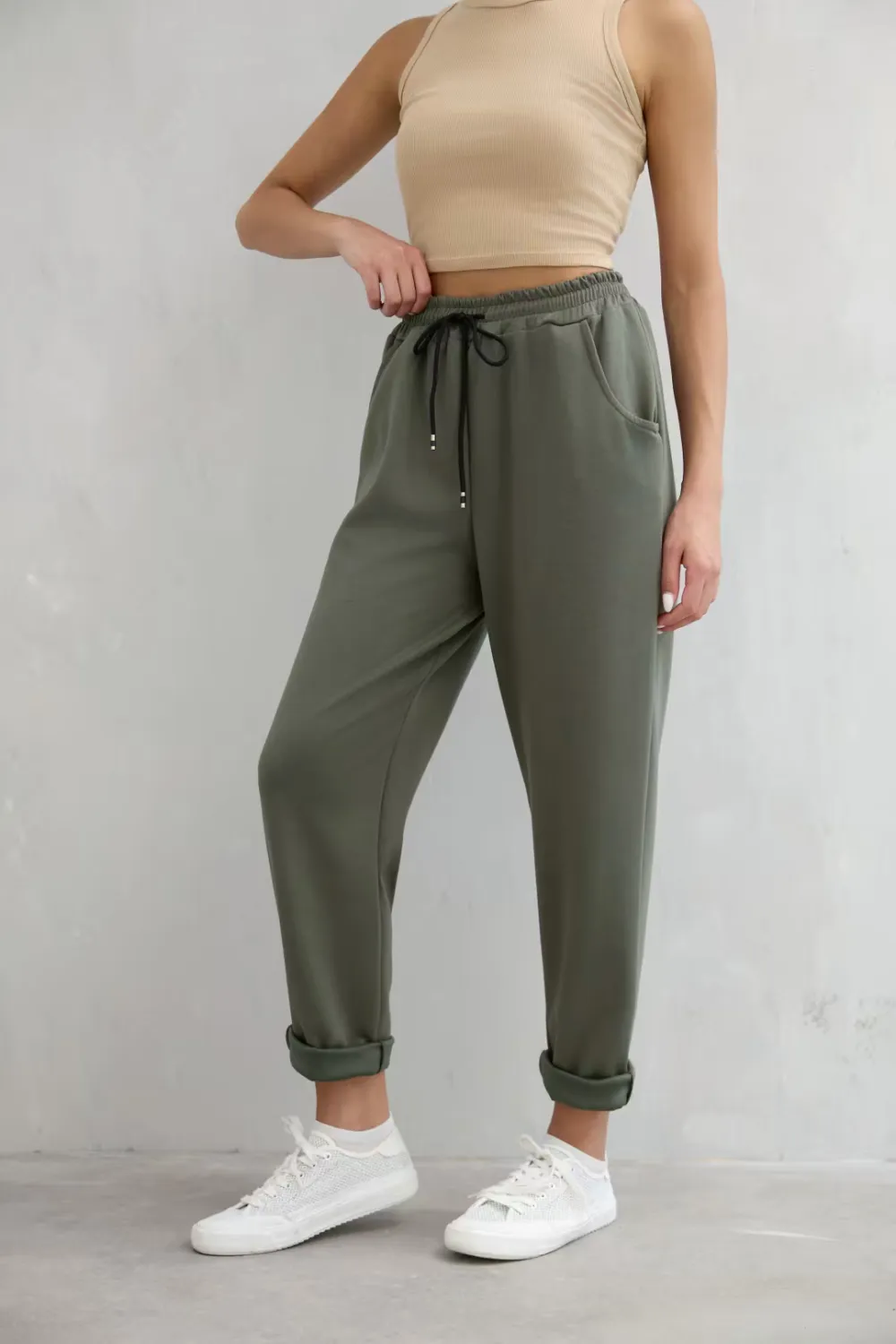 Tepláky dlouhé dámské (S/M/L ONE SIZE) ITALSKÁ MÓDA IMPLI258607