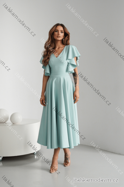 Šaty elegantní krátký rukáv dámské nadrozměr (34-48) POLSKÁ MÓDA PMLWD24LORA-14