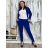 Súprava/komplet elegantné sako a nohavice dámska (S/M ONE SIZE) TALIANSKA MÓDA IMD22473 čierna S/M