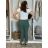 Kalhoty strečové dlouhé dámské (S/M/L ONE SIZE) ITALSKá MODA IM4240137/DUR tm. fuchsiová S/M/L
