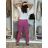 Kalhoty strečové dlouhé dámské (S/M/L ONE SIZE) ITALSKá MODA IM4240137/DUR tm. fuchsiová S/M/L