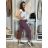 Kalhoty strečové dlouhé dámské (S/M/L ONE SIZE) ITALSKá MODA IM4240137/DUR tm. fuchsiová S/M/L