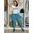 Kalhoty strečové dlouhé dámské (S/M/L ONE SIZE) ITALSKá MODA IM4240137/DUR tm. fuchsiová S/M/L