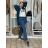Cardigan pletený teplý dlouhý rukáv dámský (S/M/L ONE SIZE) ITALSKÁ MÓDA IMD221886/DR šedá M/L