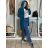 Cardigan pletený teplý dlouhý rukáv dámský (S/M/L ONE SIZE) ITALSKÁ MÓDA IMD221886/DR šedá M/L