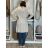 Cardigan pletený teplý dlouhý rukáv dámský (S/M/L ONE SIZE) ITALSKÁ MÓDA IMD221886/DR šedá M/L