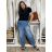 Nohavice dlhé letné dámske RITA  (S/M/L ONE SIZE) TALIANSKA MÓDA IMSM251129/DUR S/M/L svetlo modrá