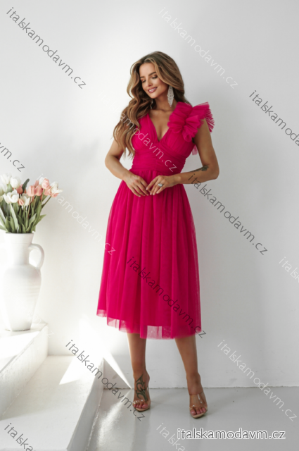 Šaty elegantné bez rukávu dámske nadrozmer (34-42) POLSKÁ MÓDA PMLWD25OLIVIA3