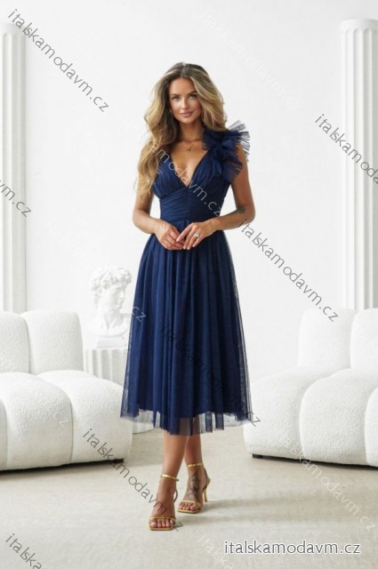 Šaty elegantné bez rukávu dámske nadrozmer (34-42) POLSKÁ MÓDA PMLWD25OLIVIA7