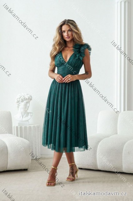 Šaty elegantné bez rukávu dámske nadrozmer (34-42) POLSKÁ MÓDA PMLWD25OLIVIA8