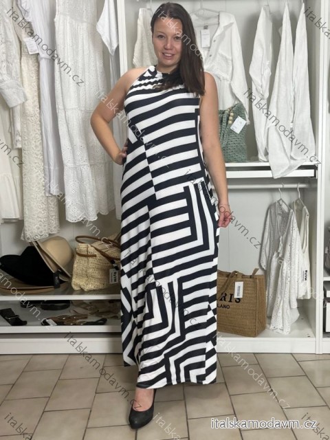 Šaty dlhé letné bez rukávov dámske BENNY  (S/M/L ONE SIZE) TALIANSKA MÓDA IMM25M29421/DU
