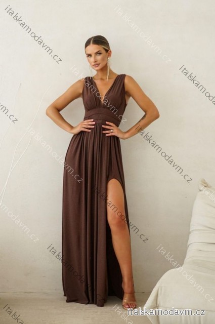 Šaty dlhé spoločenské trblietavé s flitrami bez rukávu dámske nadrozmer (34-48) POLSKÁ MÓDA PMLWD25VIRGINIA