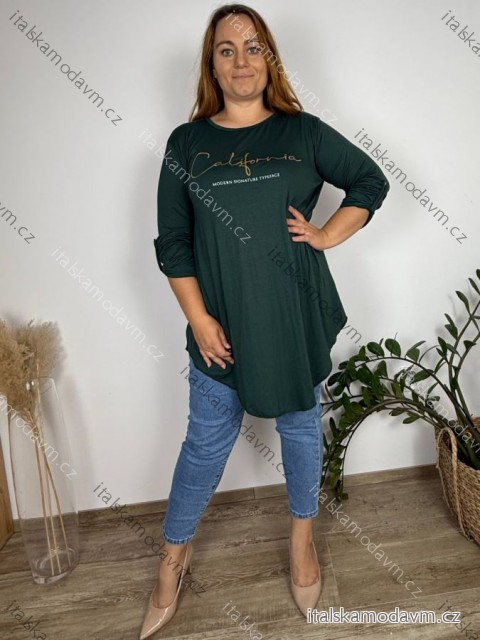 Tunika dlhý rukáv dámske nadrozmer (54/56/58 ONE SIZE) TALIANSKA MÓDA IM424537/DU