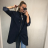 Bunda/Kabát dlouhý oversize rukáv dámská (S/M/L ONE SIZE) ITALSKÁ MODA IM4211311/DUR tm. hnědá S/M/L